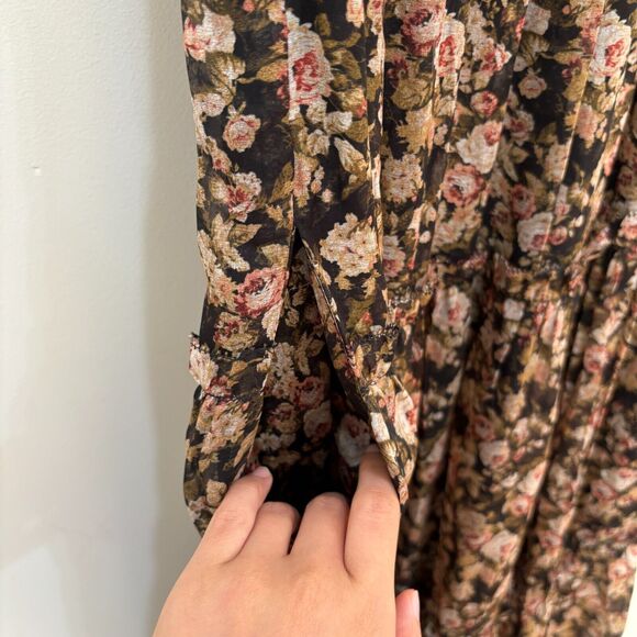 Cami NYC Hedy Ruffled Floral Silk Chiffon Midi Dress Size S Y2K Fairy Whimsigoth - Picture 10 of 16